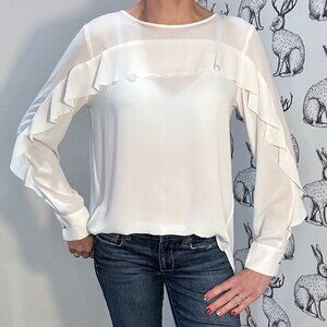 NWOT Women’s Banana Republic Blouse Shirt Top Ivory SzS/M